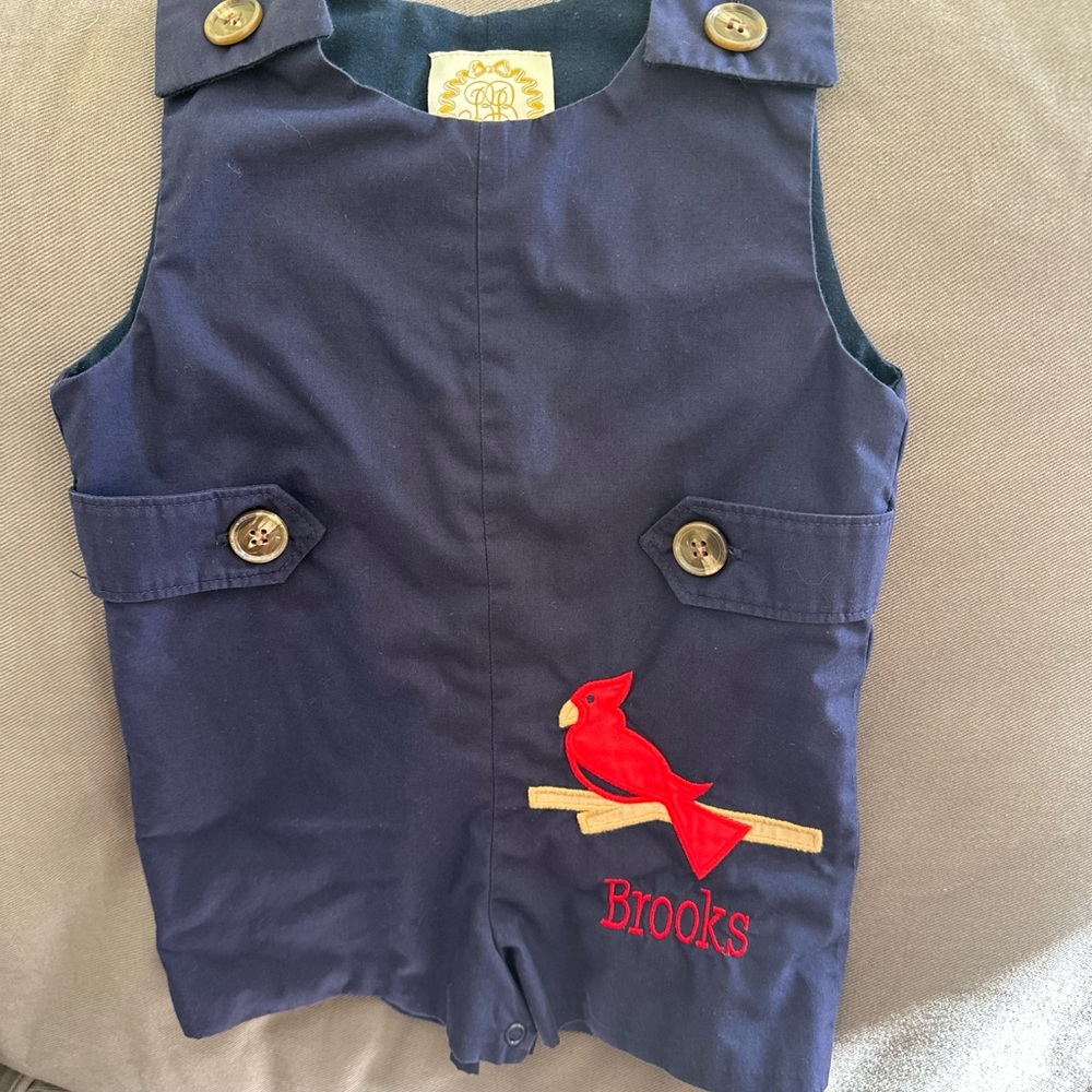 “Brooks” Embroidered The Beaufort Bonnet Company TBBC Jon Jon Jumper Romper Name